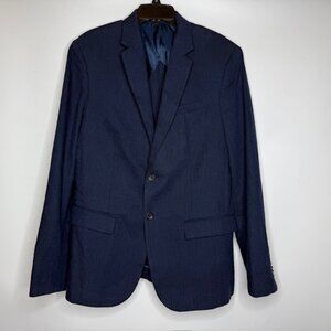 Banana Republic Slim Fit Men's 42L Navy Blue Linen Cotton Blazer Sport Coat
